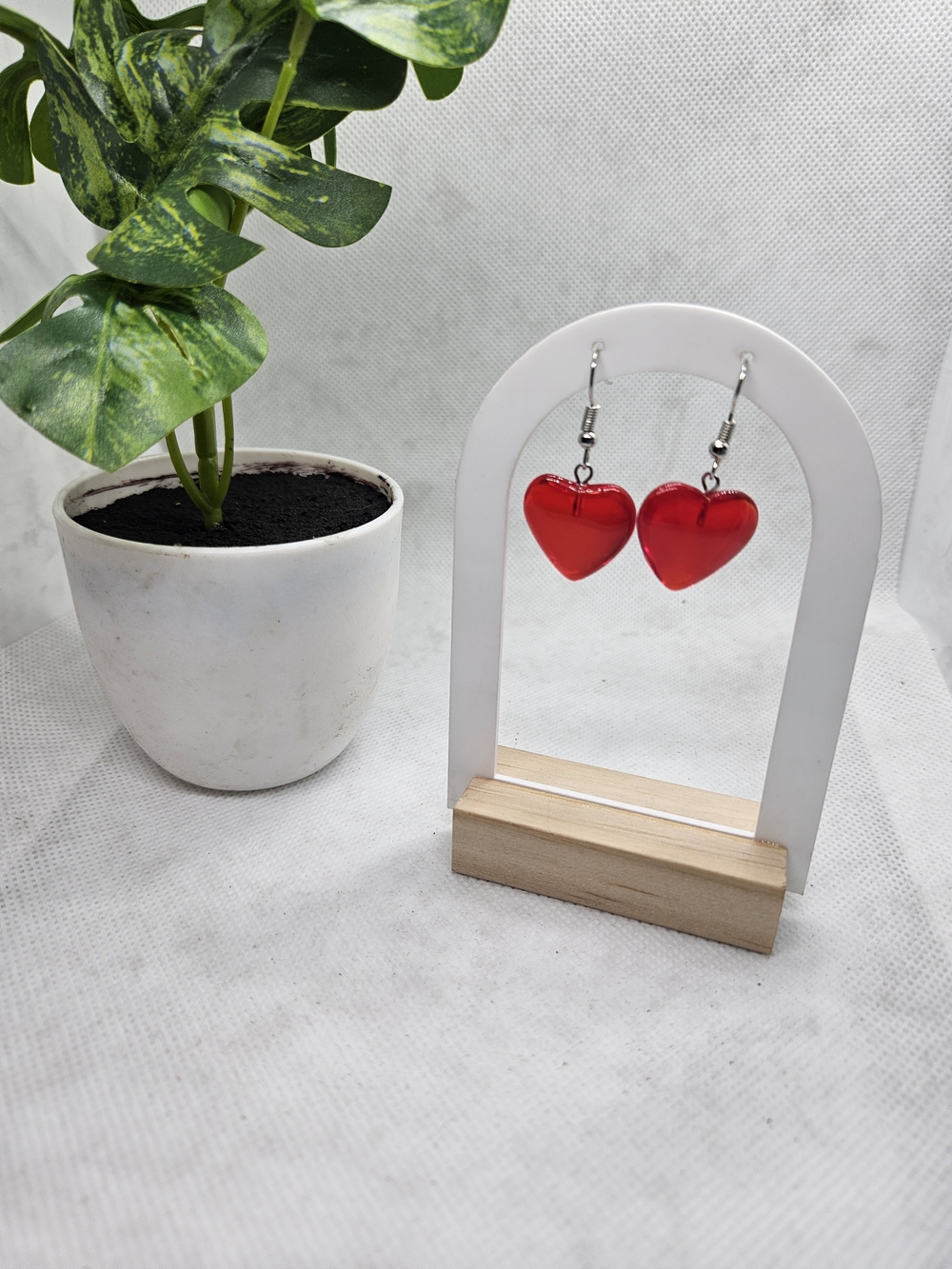 Red Heart Dangle Earrings - Women Jewelry Earrings